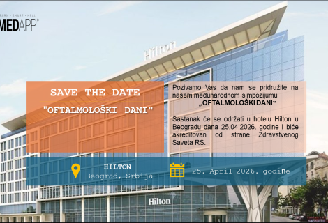 OFTALMOLOŠKI DANI, 25. april 2026.